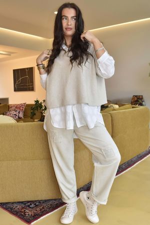 Anine Soft Touch Patch Jogger Washed Stone 